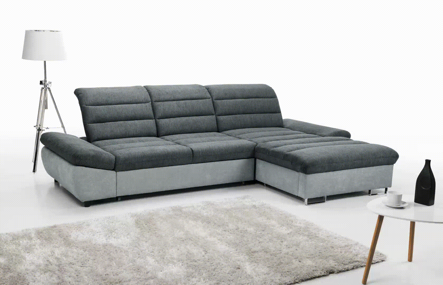 Corner sofa - Roma (Pull-out with storage box)